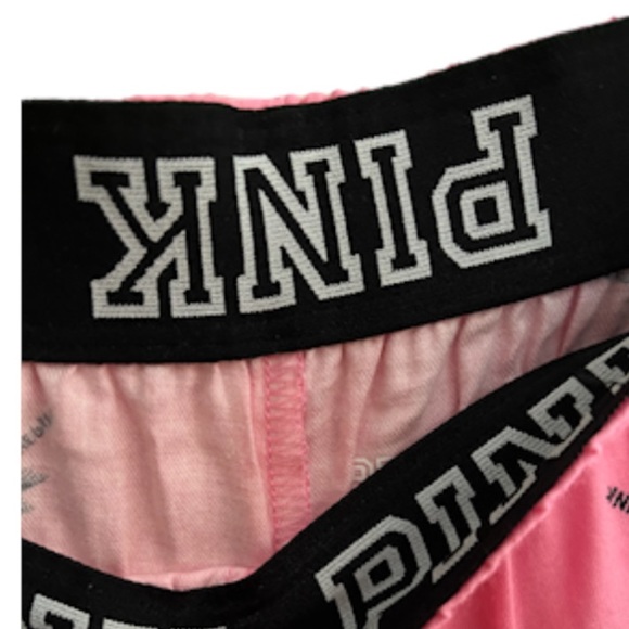 PINK VS Palm Trees Print 🌴 Flannel Pajama Pants Sz:Small-OVERSIZED ..NWOT - Picture 13 of 15